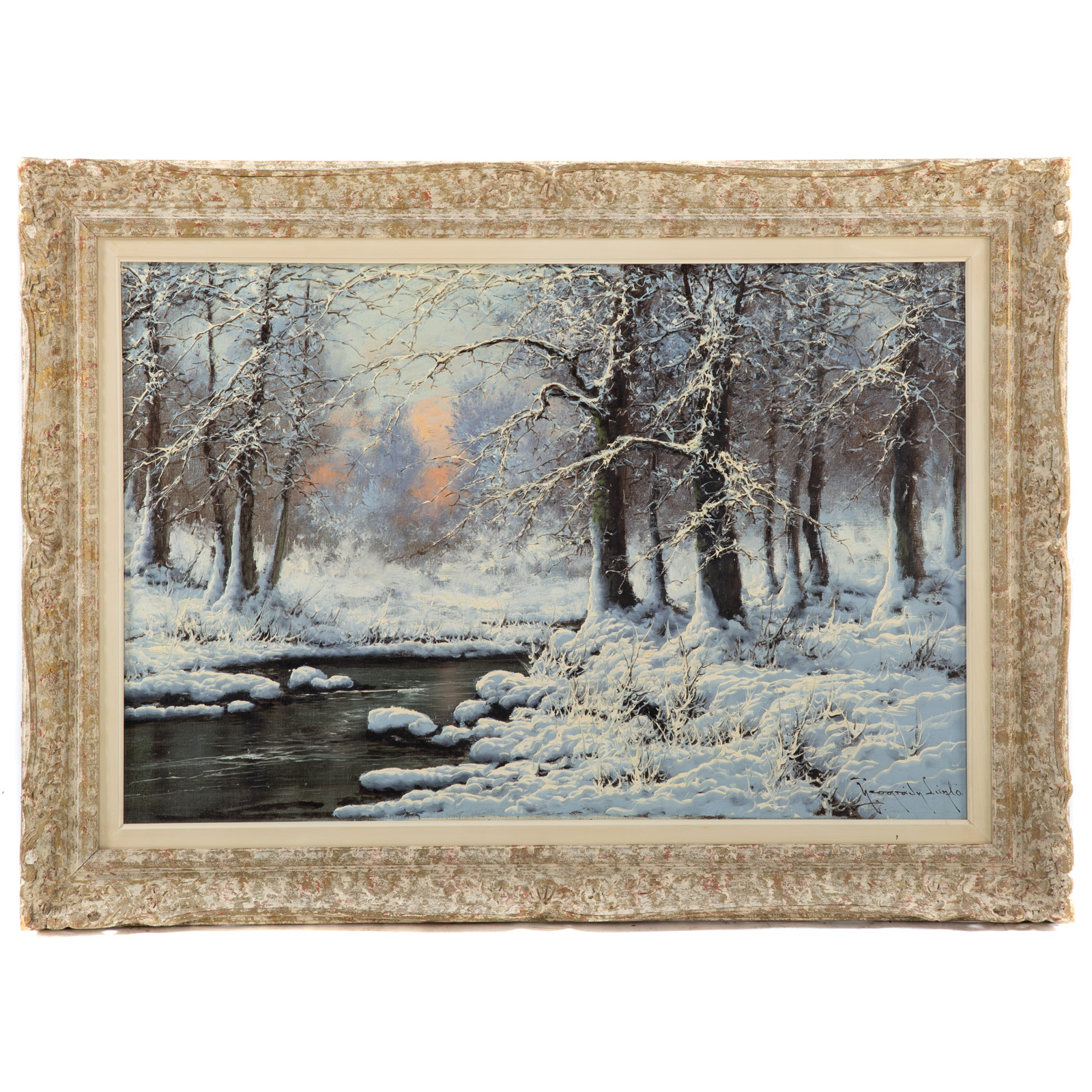 LAZLO NEOGRADY. WINTER LANDSCAPE, OIL