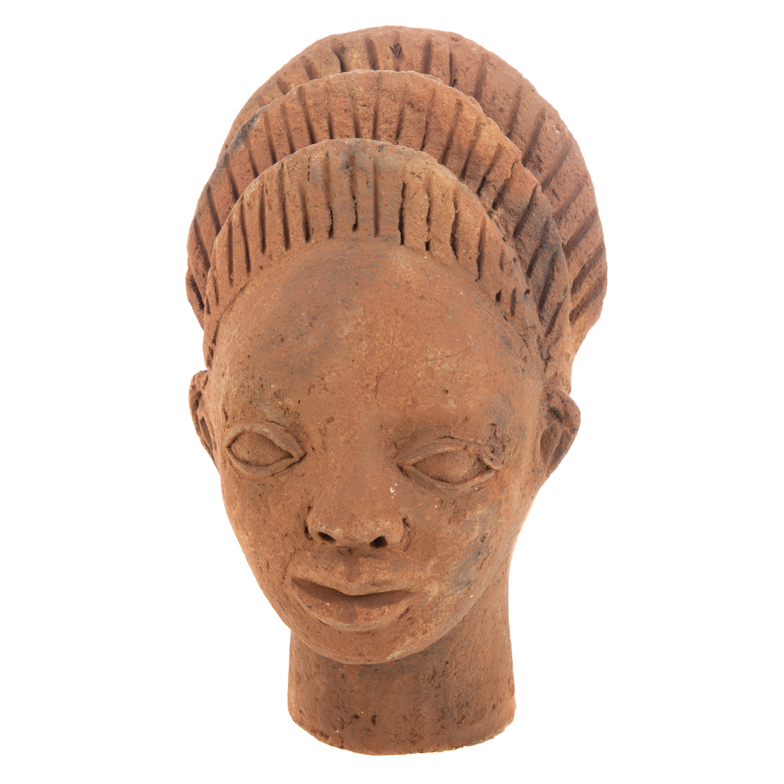 AFRICAN. HEAD OF A WOMAN, TERRACOTTA