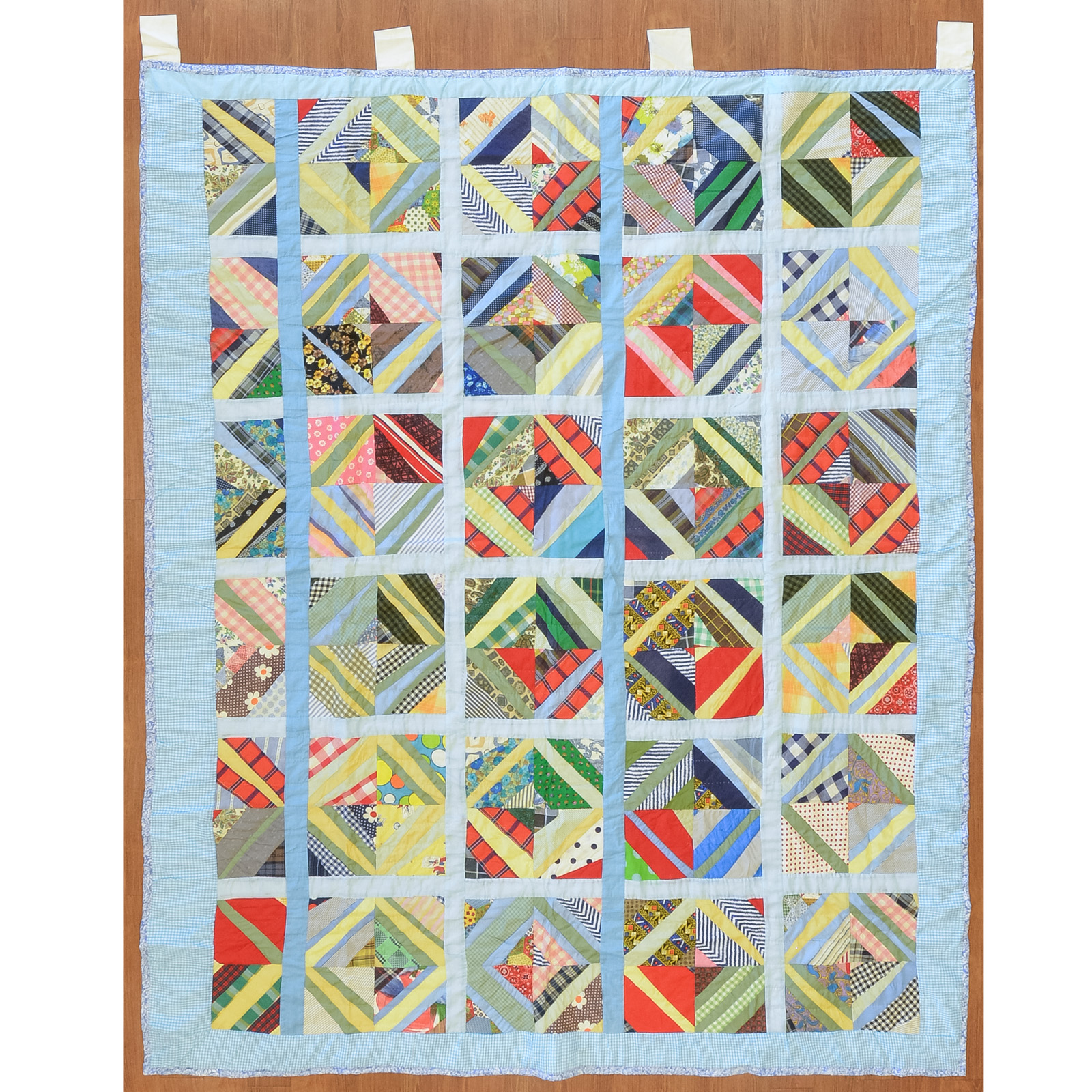 HAND-STITCHED PATCHWORK QUILT In