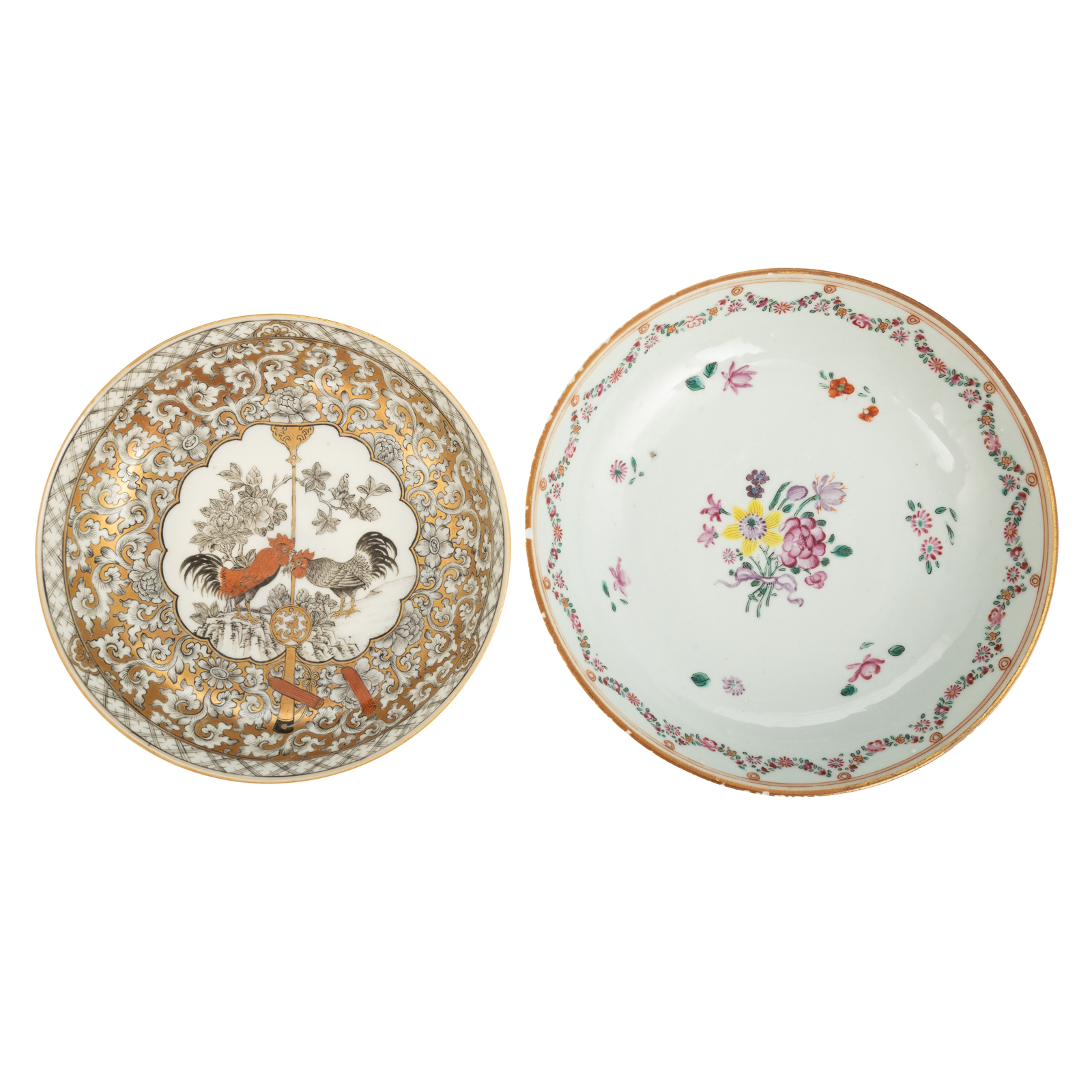 TWO CHINESE EXPORT PORCELAIN BOWLS