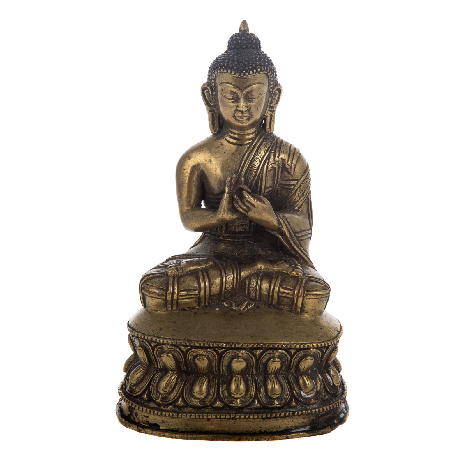 SMALL CHINESE BRONZE BUDDHA Meditating 2eaf5b