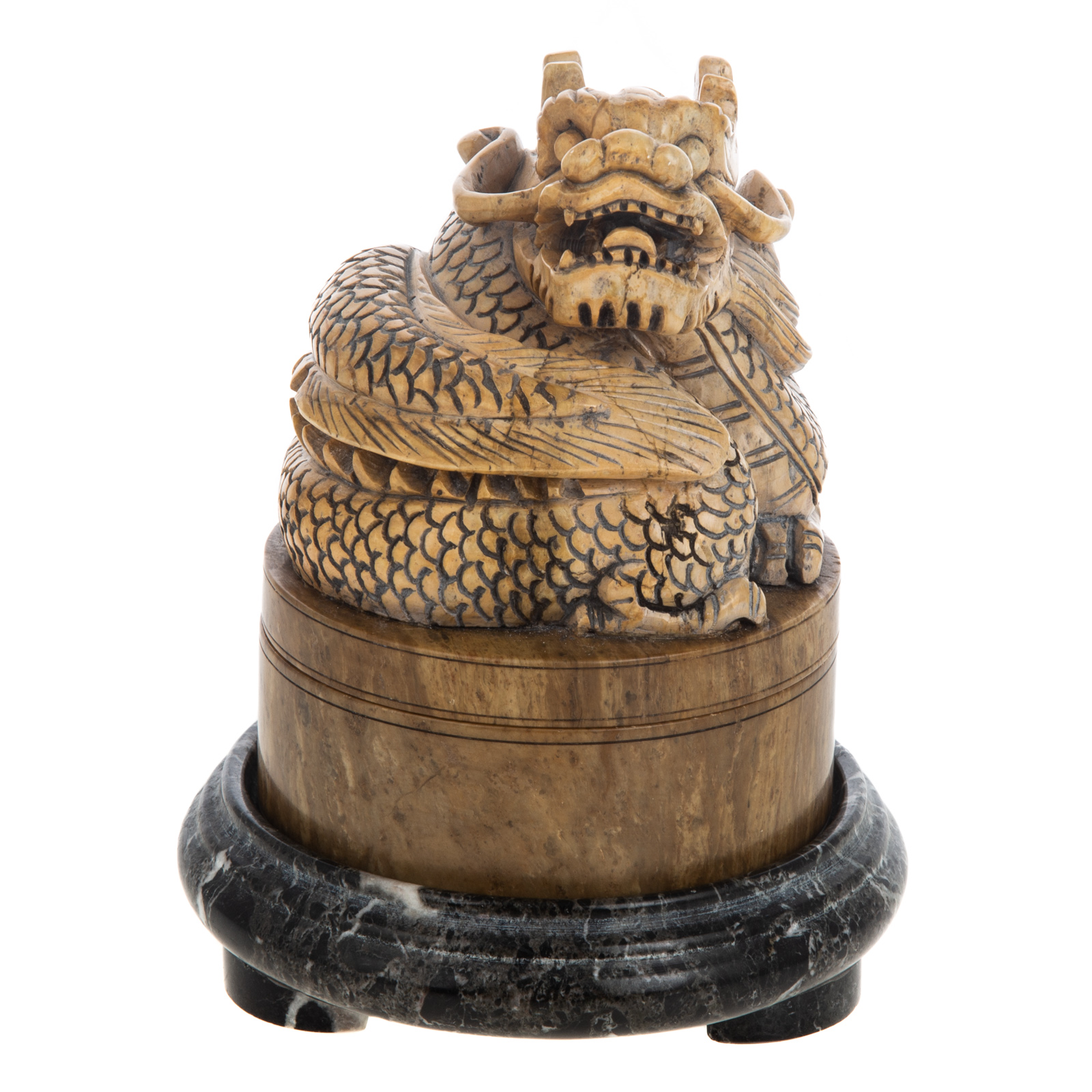 CHINESE CARVED HARDSTONE DRAGON 2eaf5e