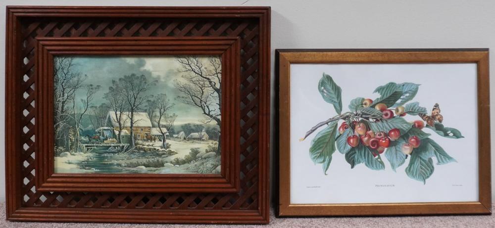 TWO ASSORTED FRAMED WORKS OF ART,