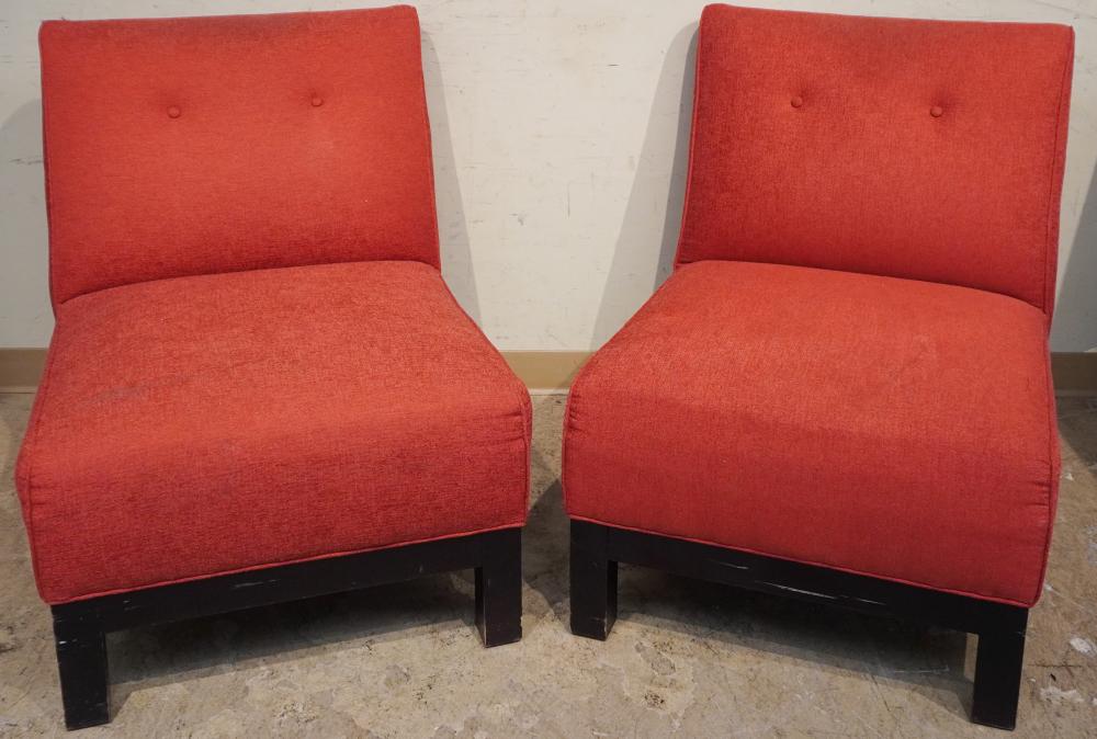 PAIR CRATE BARREL UPHOLSTERED 2e8a11