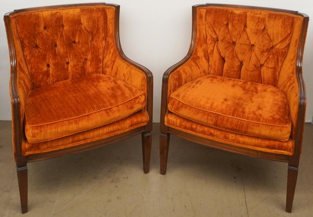 PAIR OF FRUITWOOD AND BURNT ORANGE 2e8a40