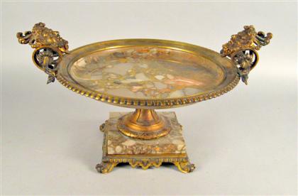 French gilt bronze and marble tazza 4a771