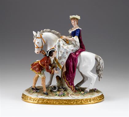 Sitzendorf porcelain equestrian 4a777