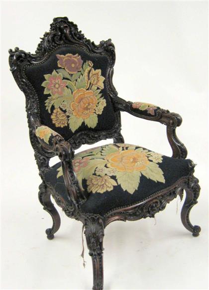 Rococo style mahogany armchair 4a786