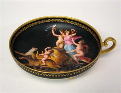 Vienna porcelain low bowl    late 19th