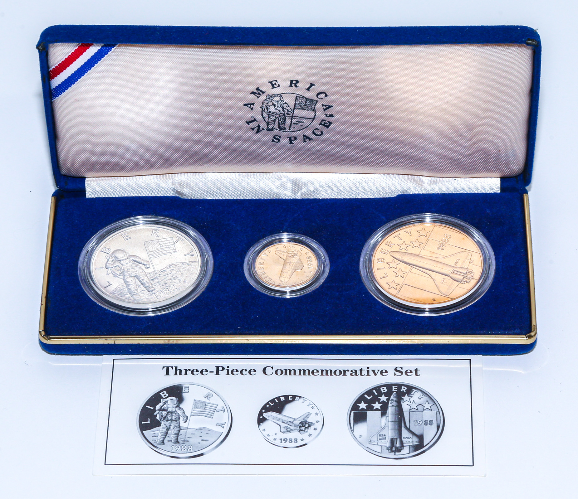 AMERICANS IN SPACE THREE-COIN SET