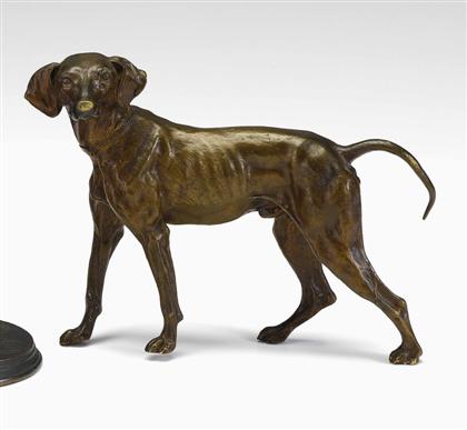 Bronze figure of a hound    late 19th