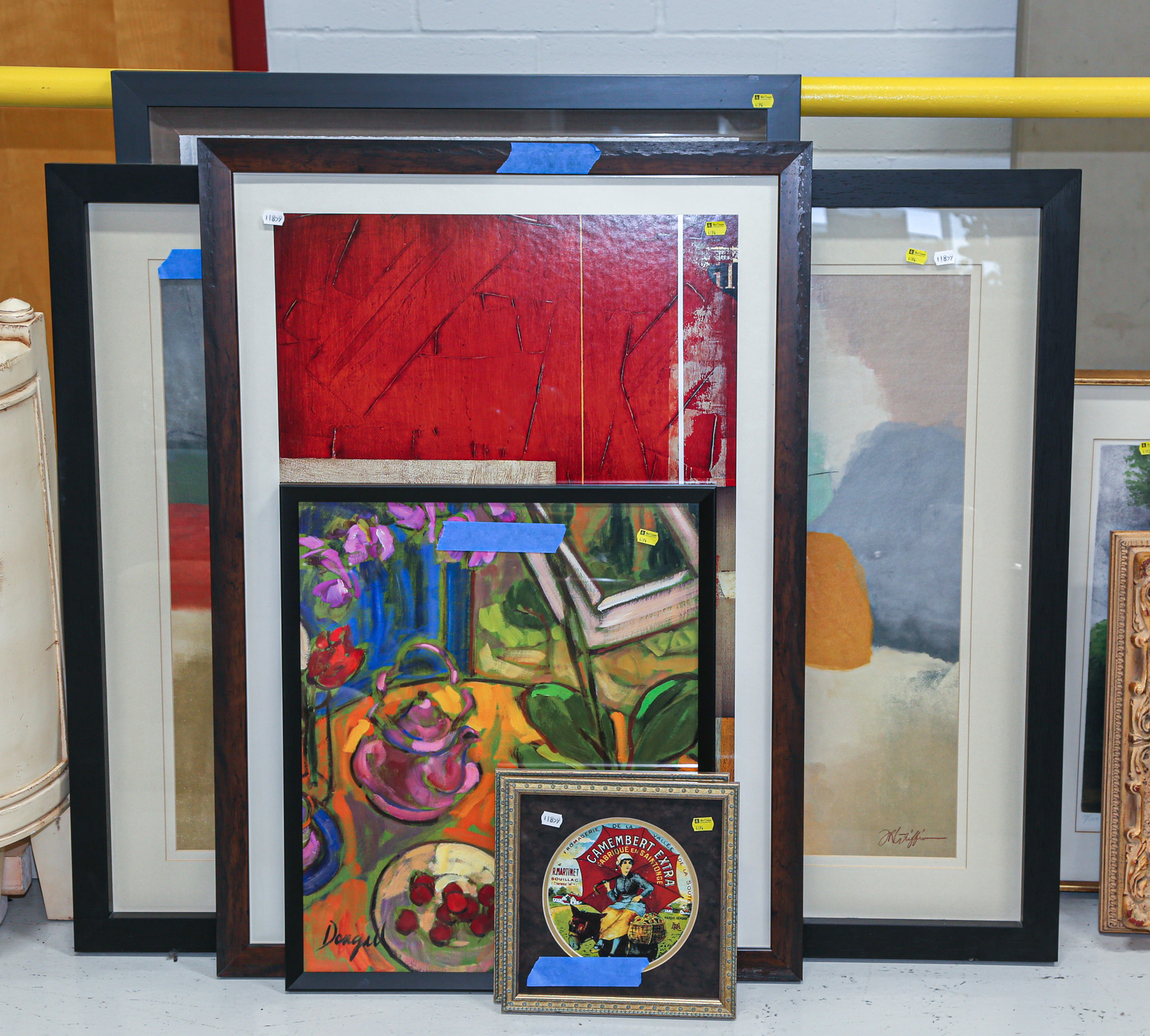 SIX FRAMED ITEMS Including five 2e8be2