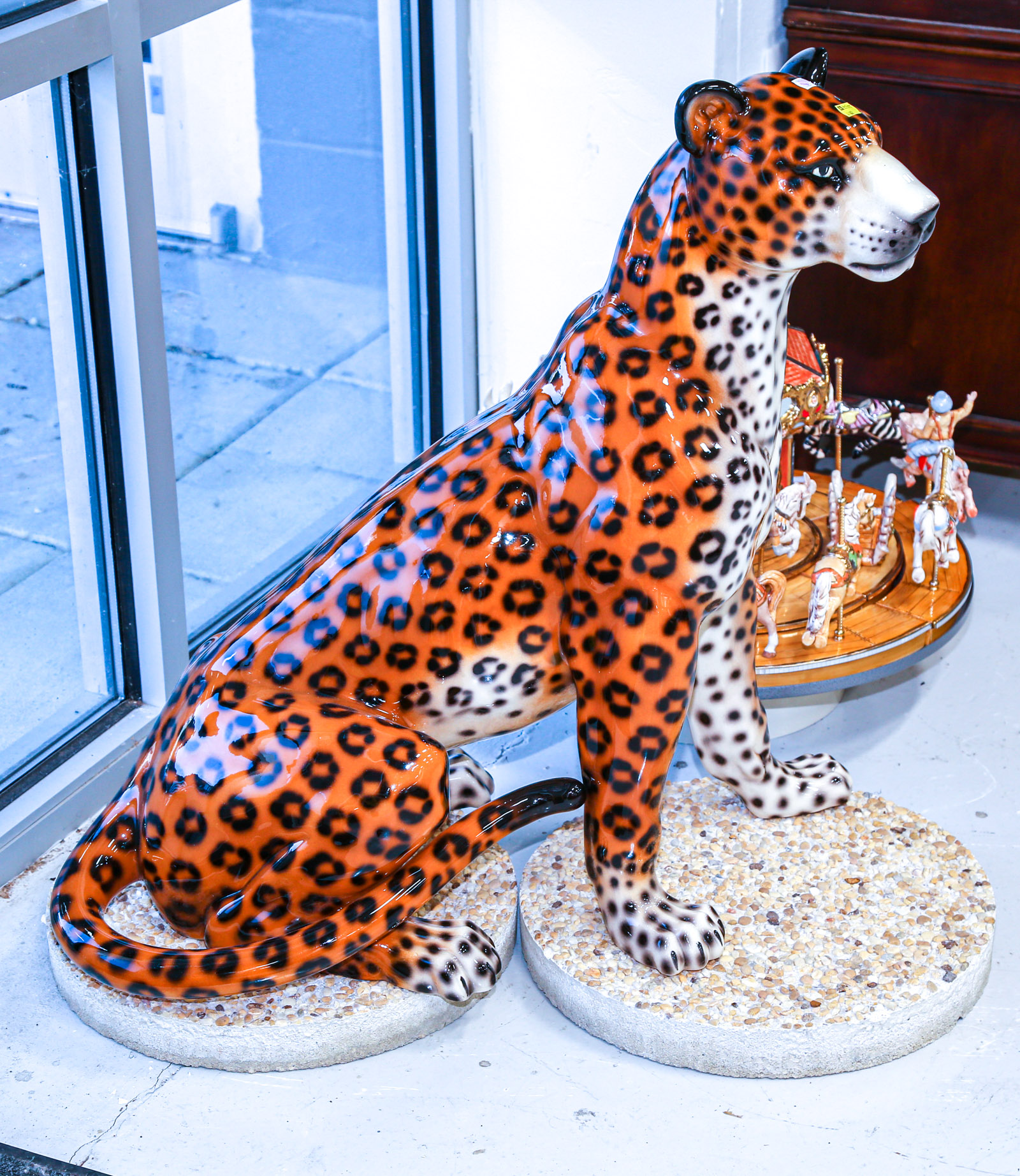 NEAR LIFE SIZE CERAMIC CHEETAH 2e8bdc