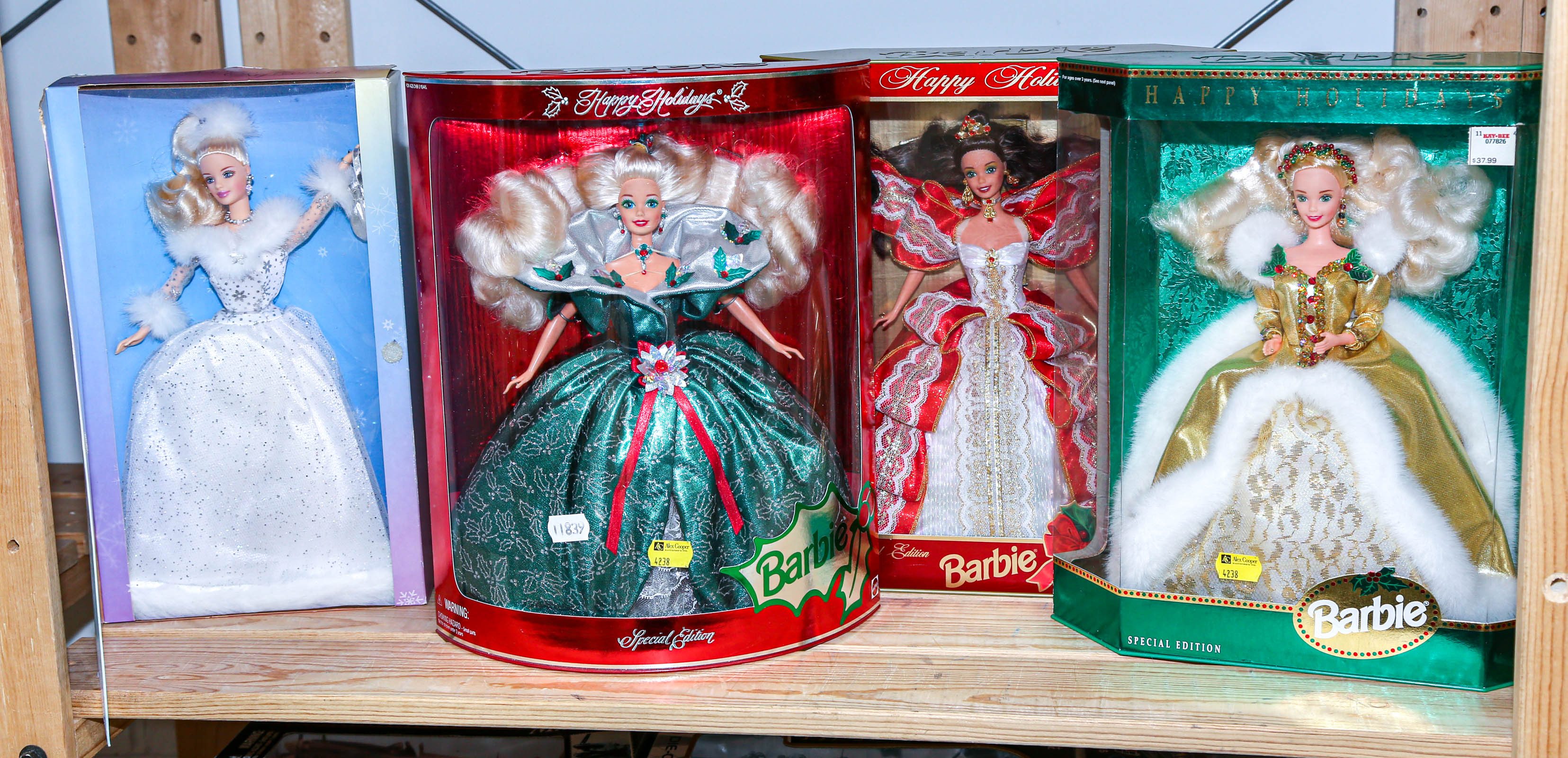 THREE BOXED HAPPY HOLIDAY BARBIES