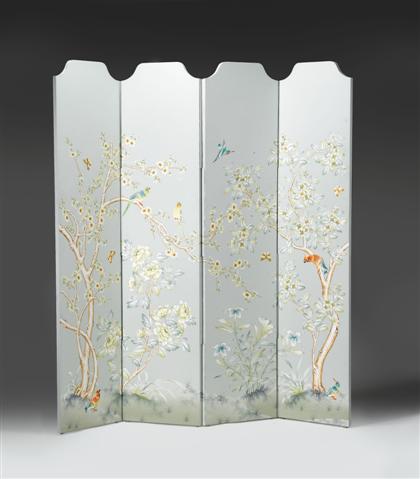 Hand painted four fold floor screen 4a7a3