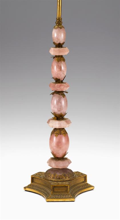 Gilt metal and rose quartz table 4a7a4