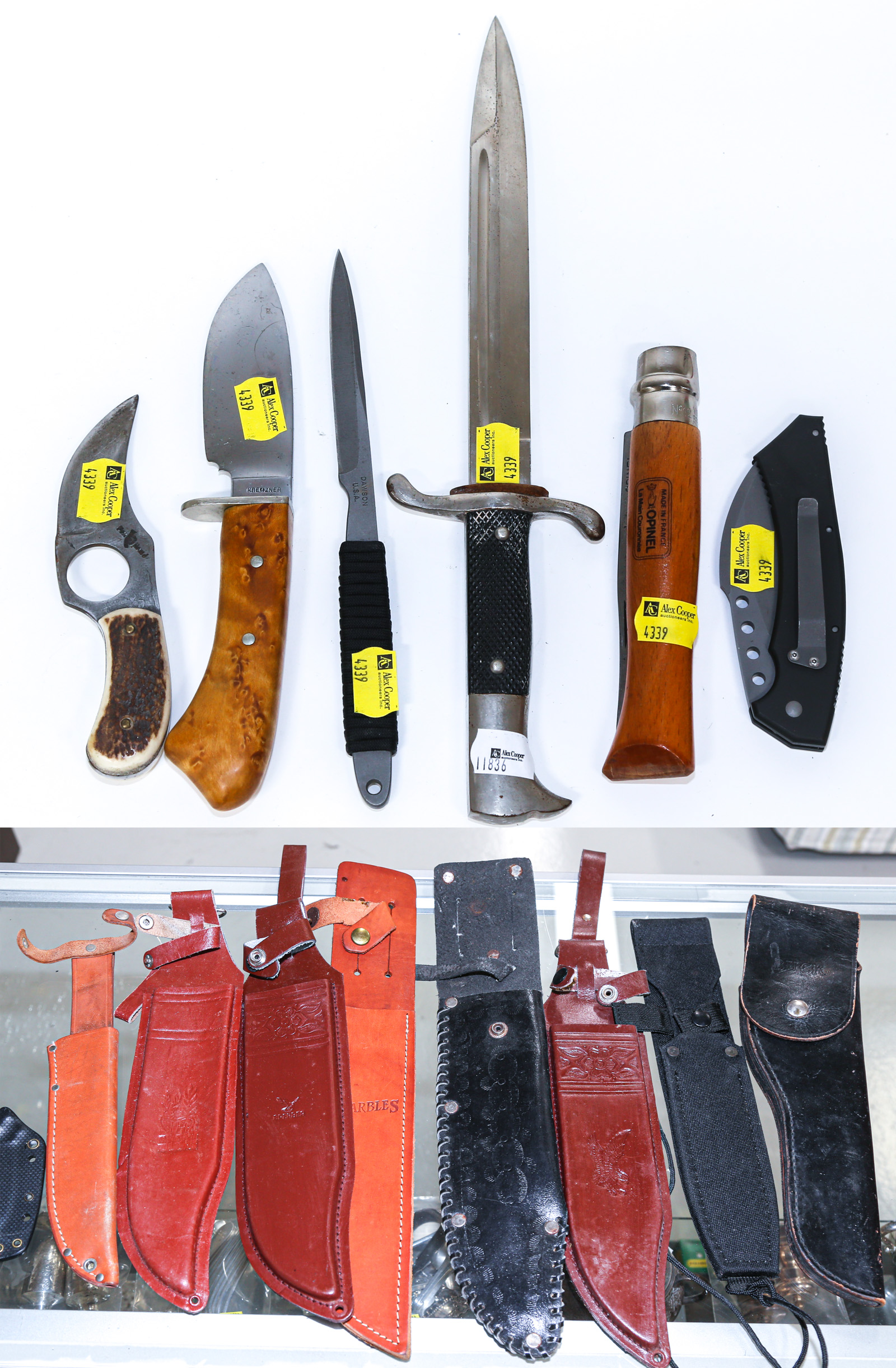 SIX ASSORTED KNIVES Including a