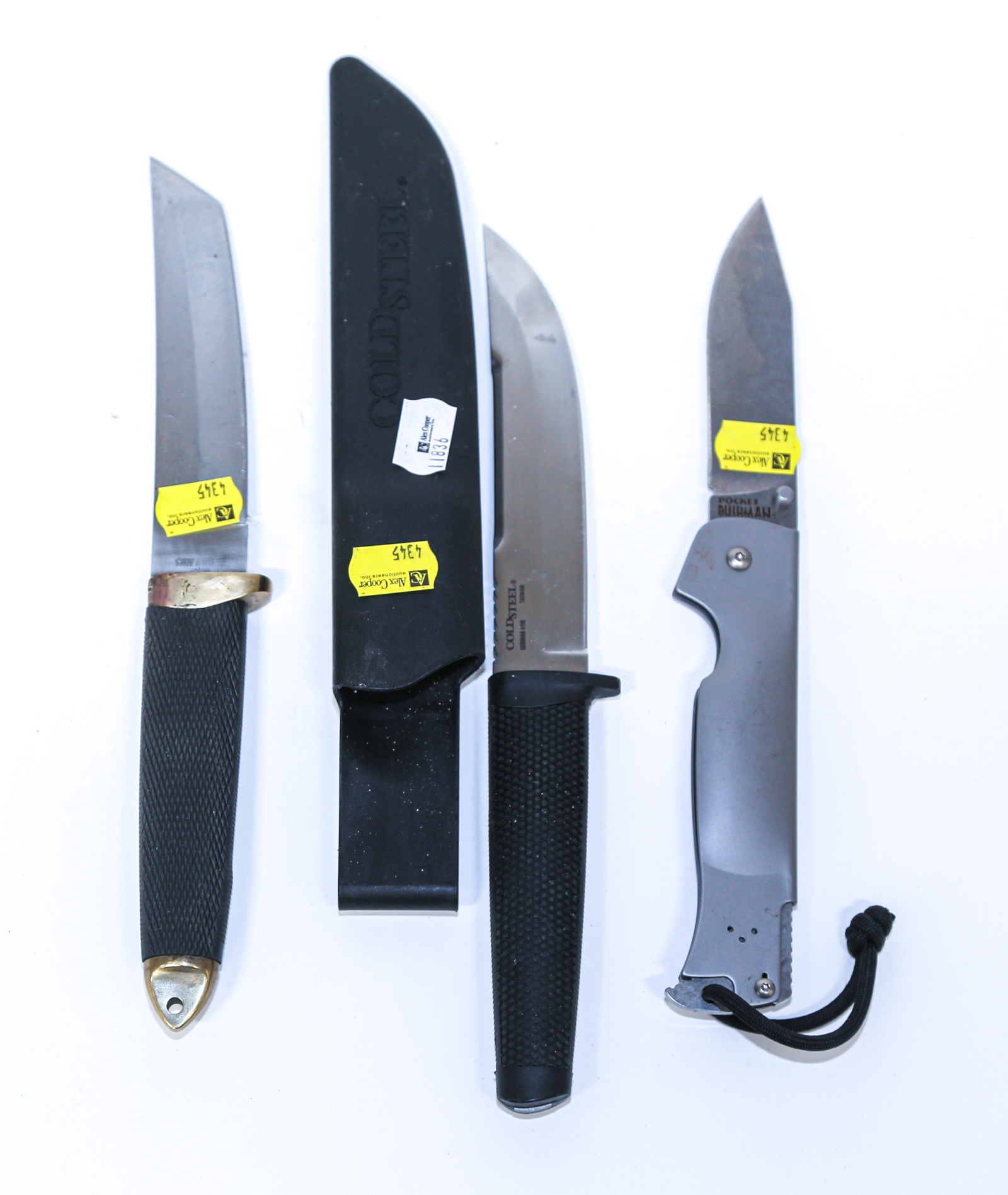 THREE COLD STEEL FIXED BLADE KNIVES