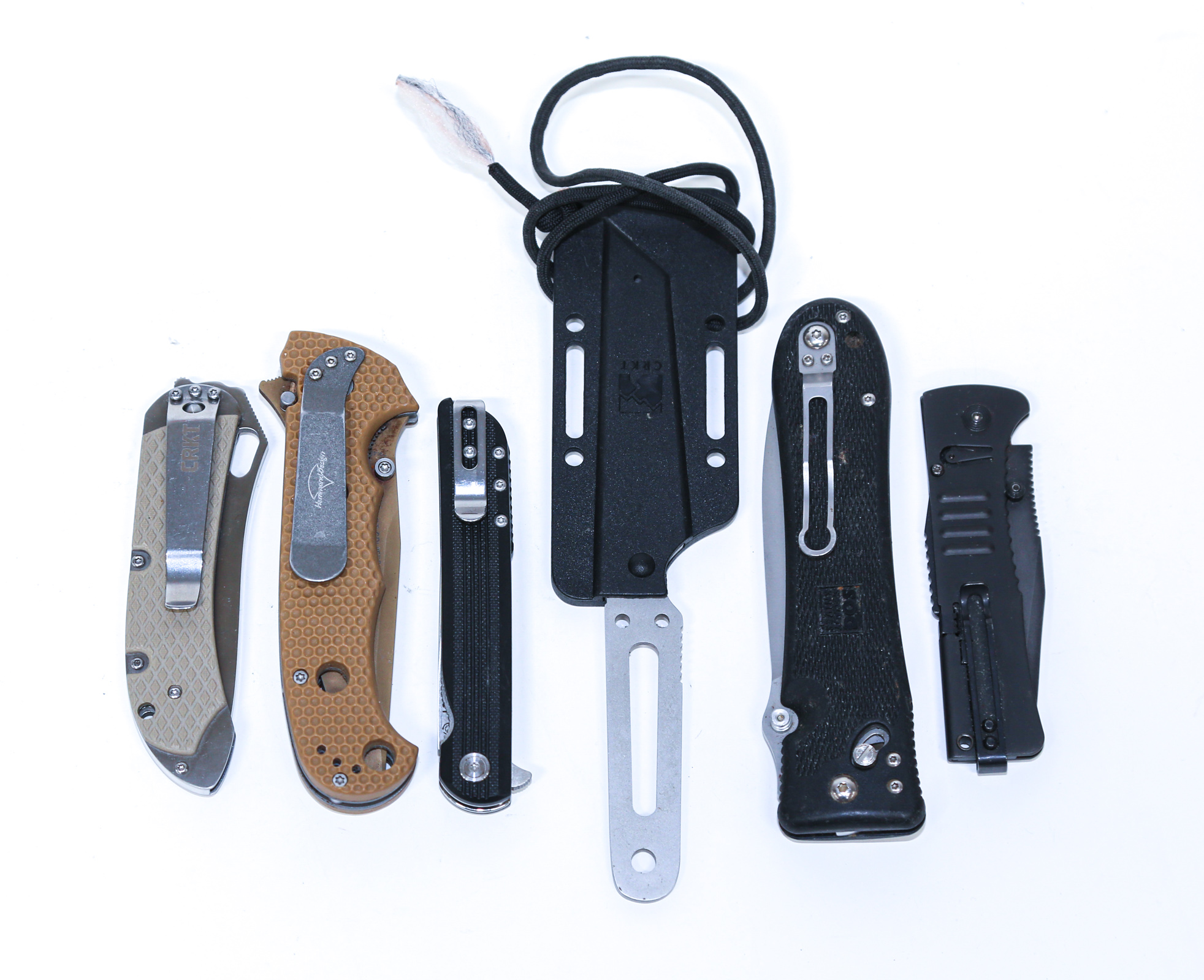 FOUR CRKT POCKET KNIVES WITH TWO