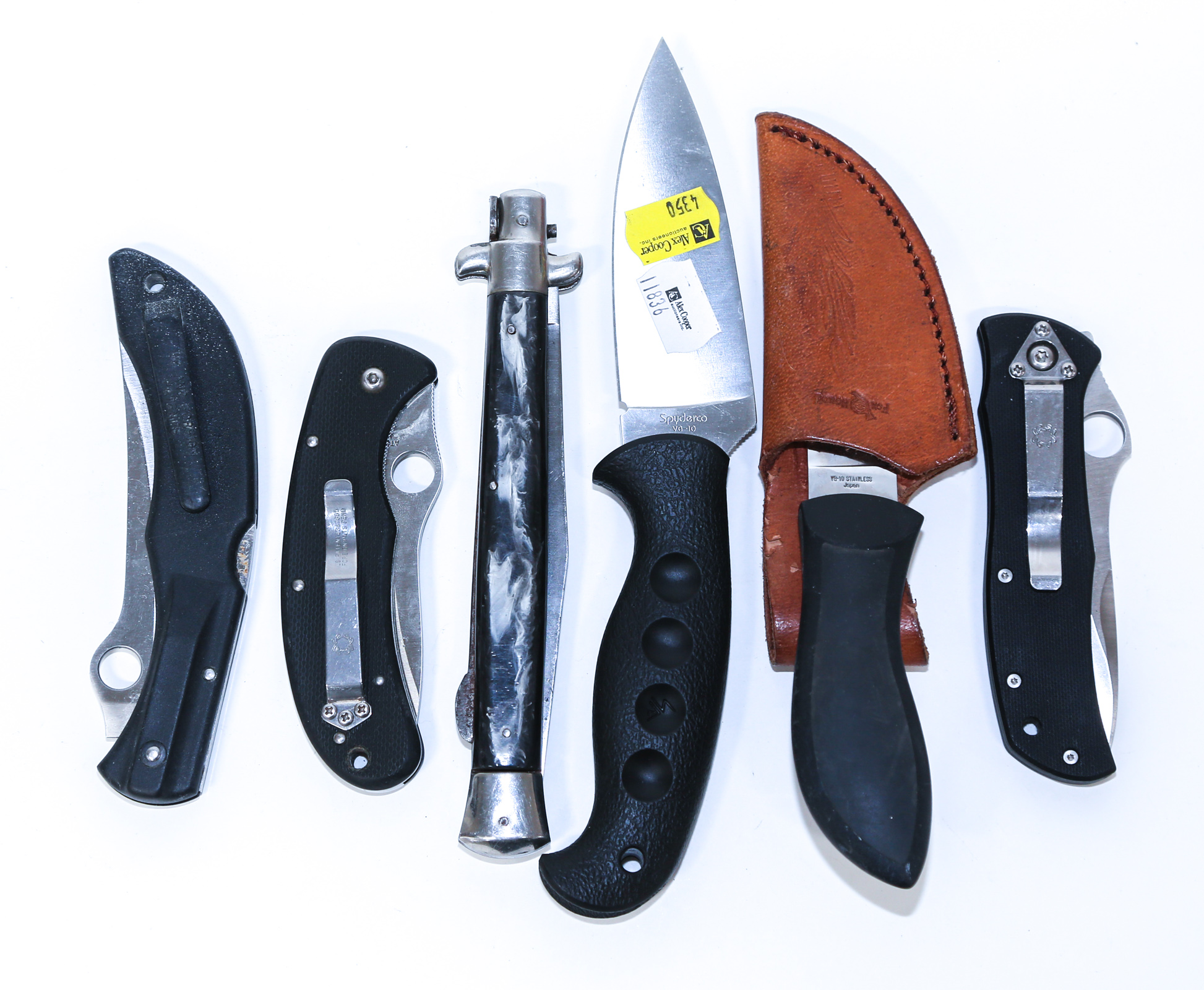 SIX SPIDER CO. KNIVES Including a Moran,