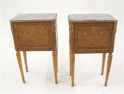 Pair of satinwood gilt metal mounted