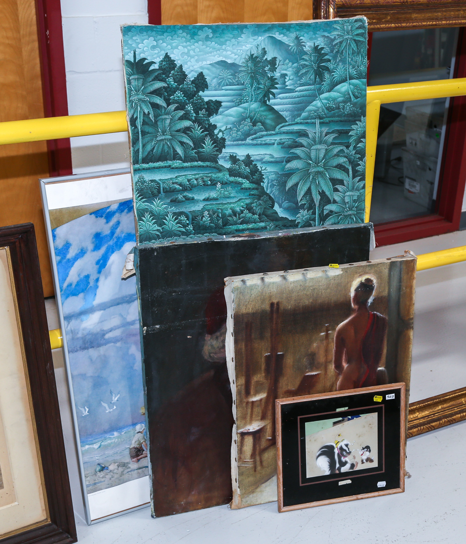 SIX FRAMED & UNFRAMED ARTWORKS