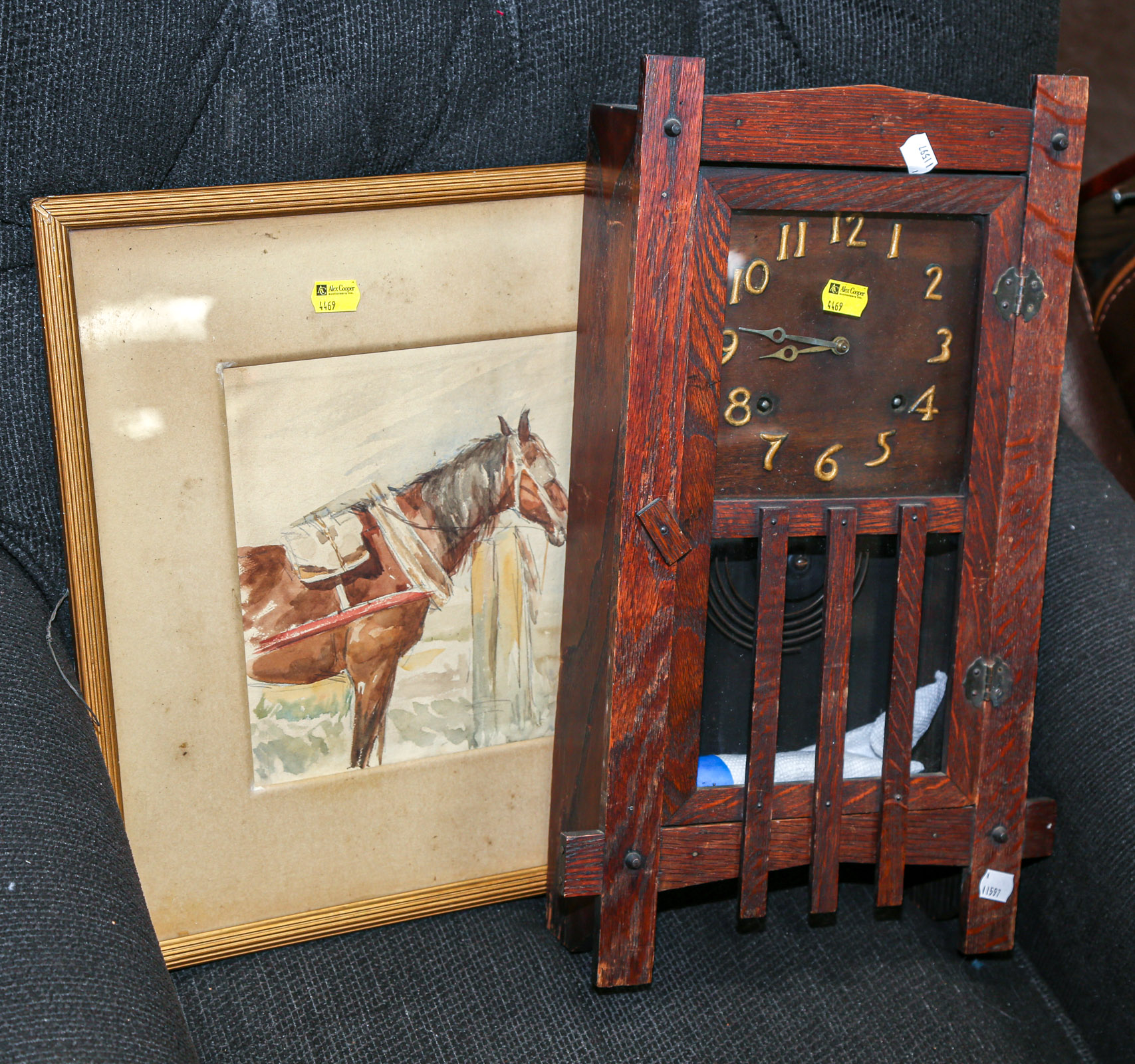 ARTS & CRAFTS BRACKET CLOCK & SIGNED