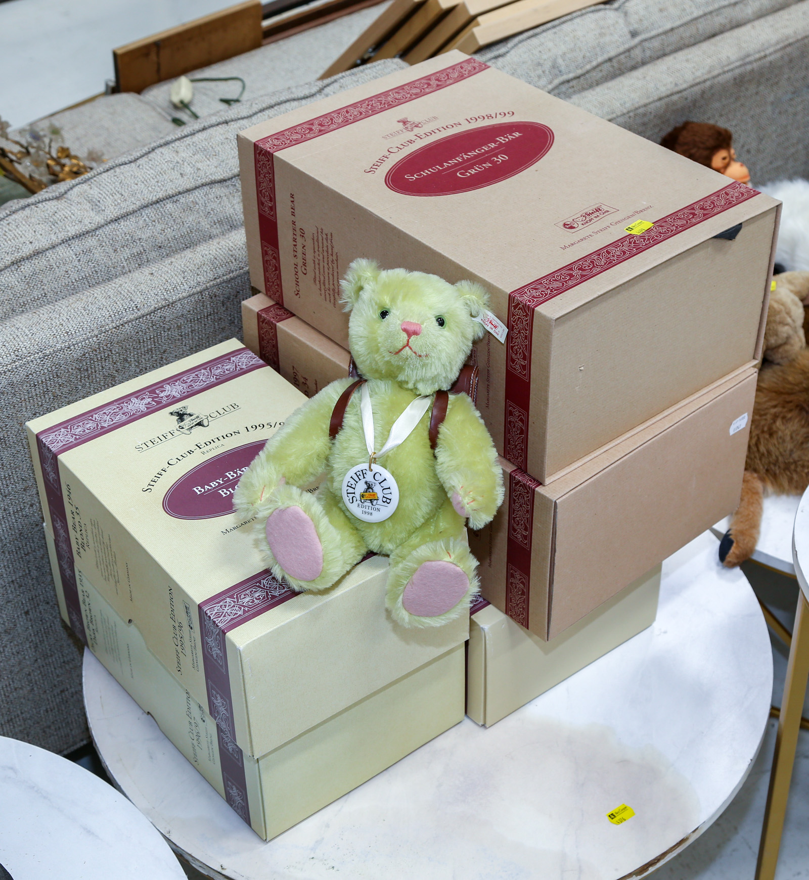 FIVE BOXED STEIFF CLUB BEARS All with
