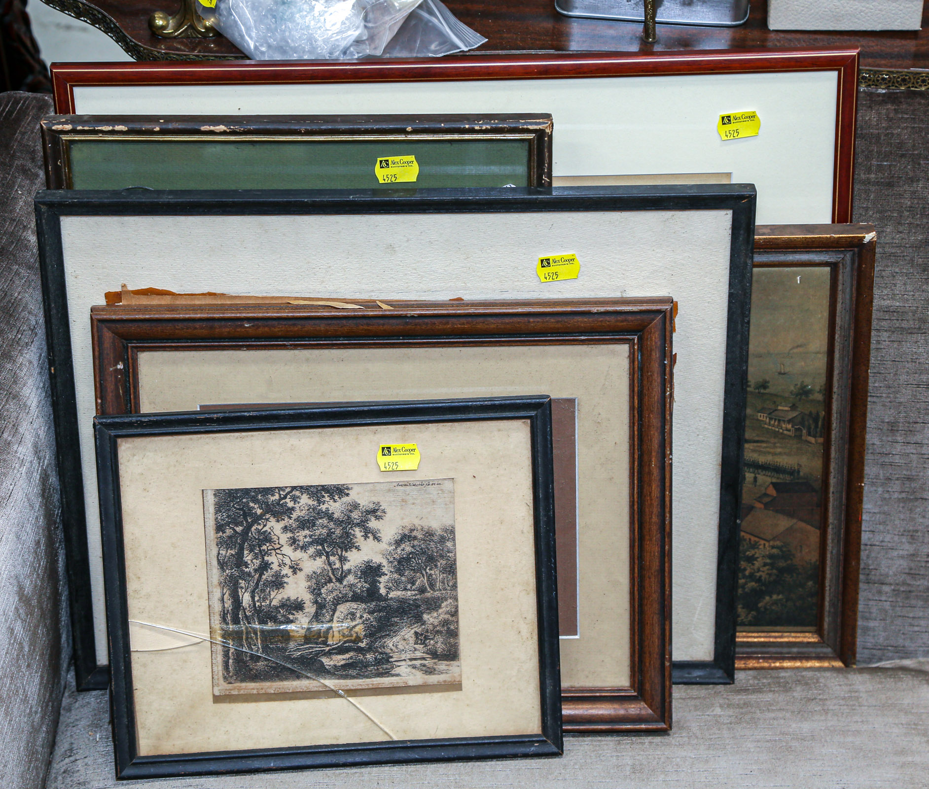 SEVEN FRAMED ARTWORKS Including 2e8d2c