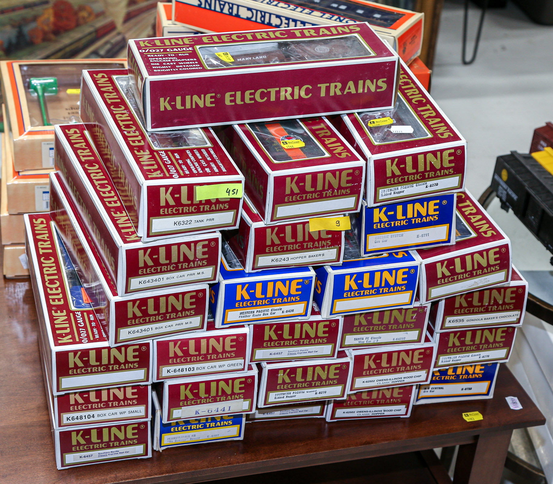 LARGE GROUPING OF K-LINE BOXED