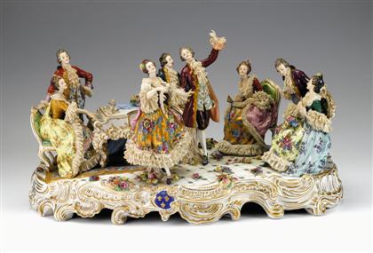 Large Volkstedt porcelain figure group