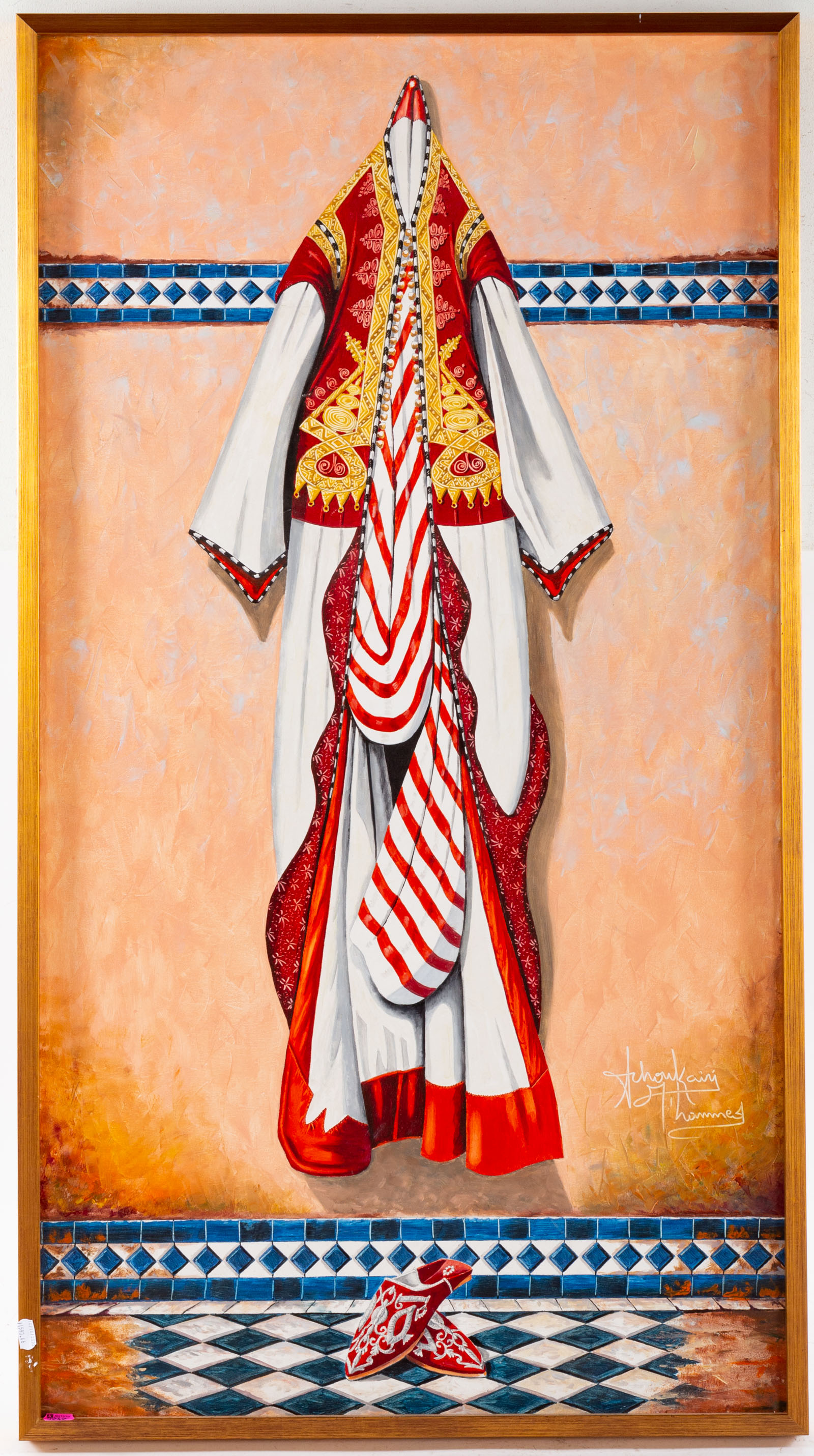 ACHOUKAIY MHOMMED. HANGING ROBE, OIL