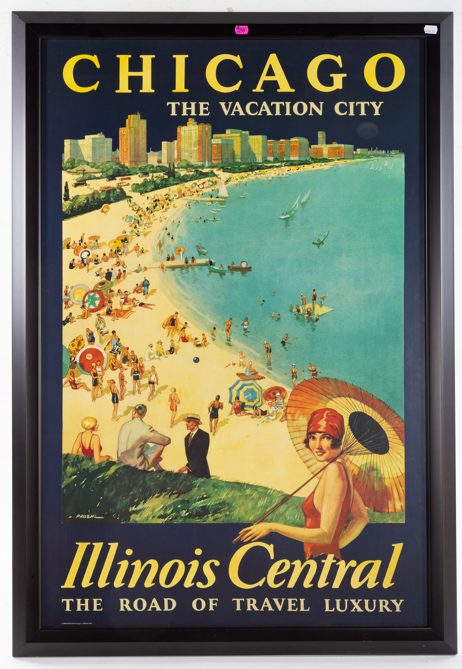 CHICAGO REPRODUCTION TRAVEL POSTER 2e8e5a