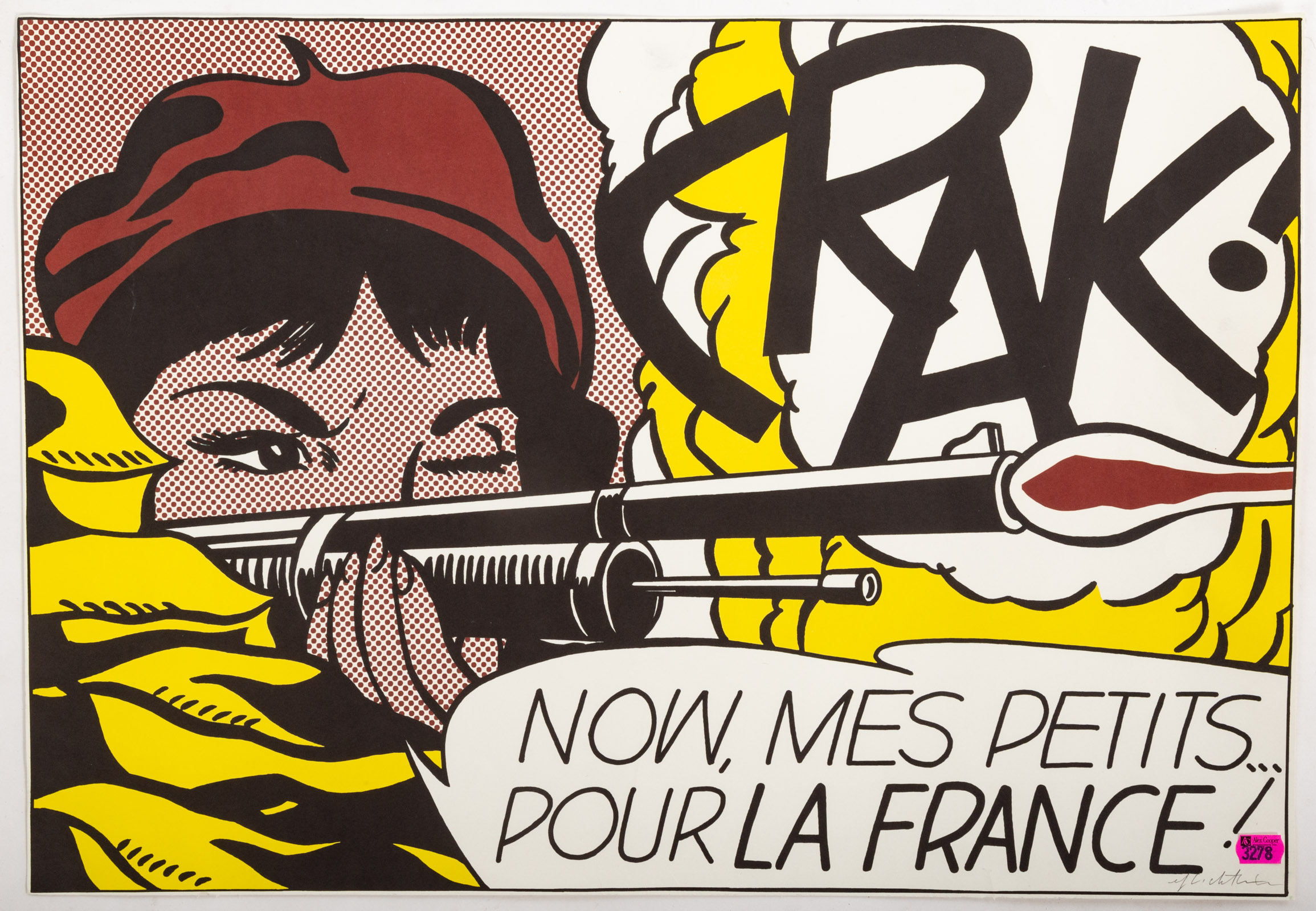 AFTER ROY LICHTENSTEIN. "NOW MES