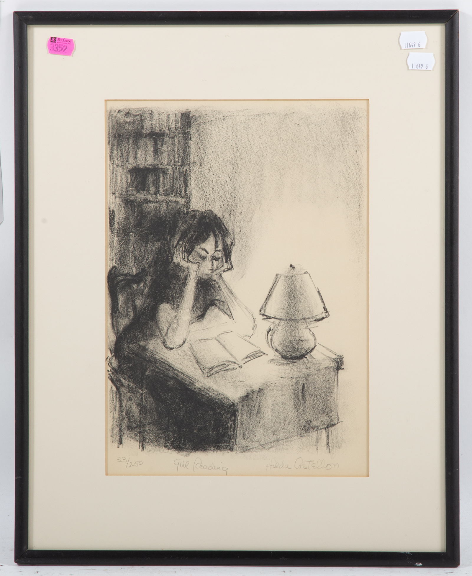 HILDA CASTELLON GIRL READING  2e8ebb