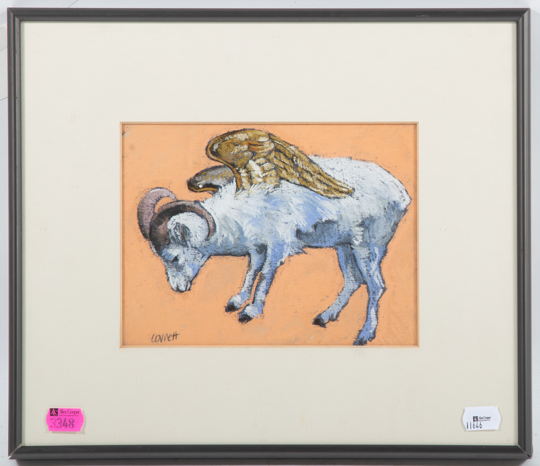 ELLEN CORNETT WINGED RAM PASTEL 2e8eb7