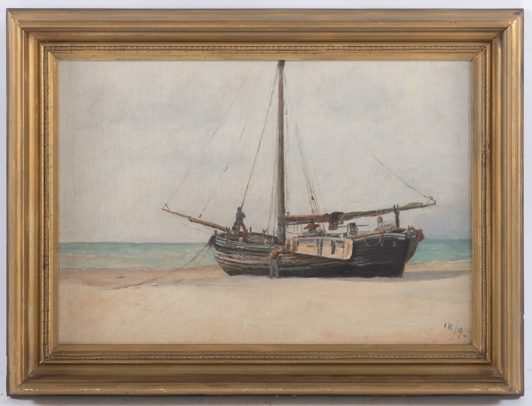 FISHERMAN WITH BOAT, GICLEE Giclee
