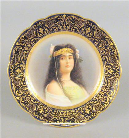 Vienna style porcelain cabinet plate