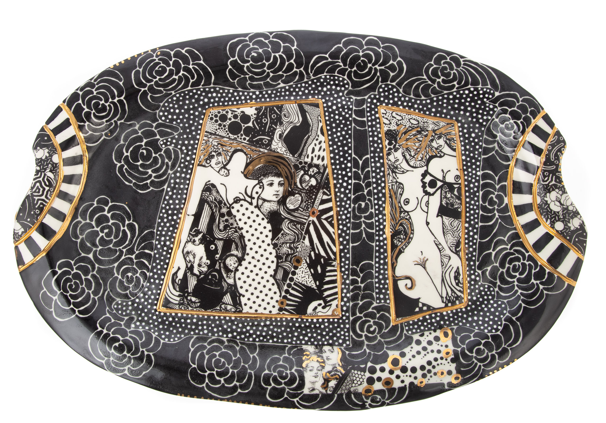 LANEY K. OXMAN. BLACK PLATTER,