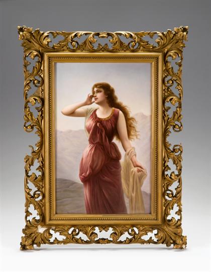 KPM porcelain plaque  ECHO    signed