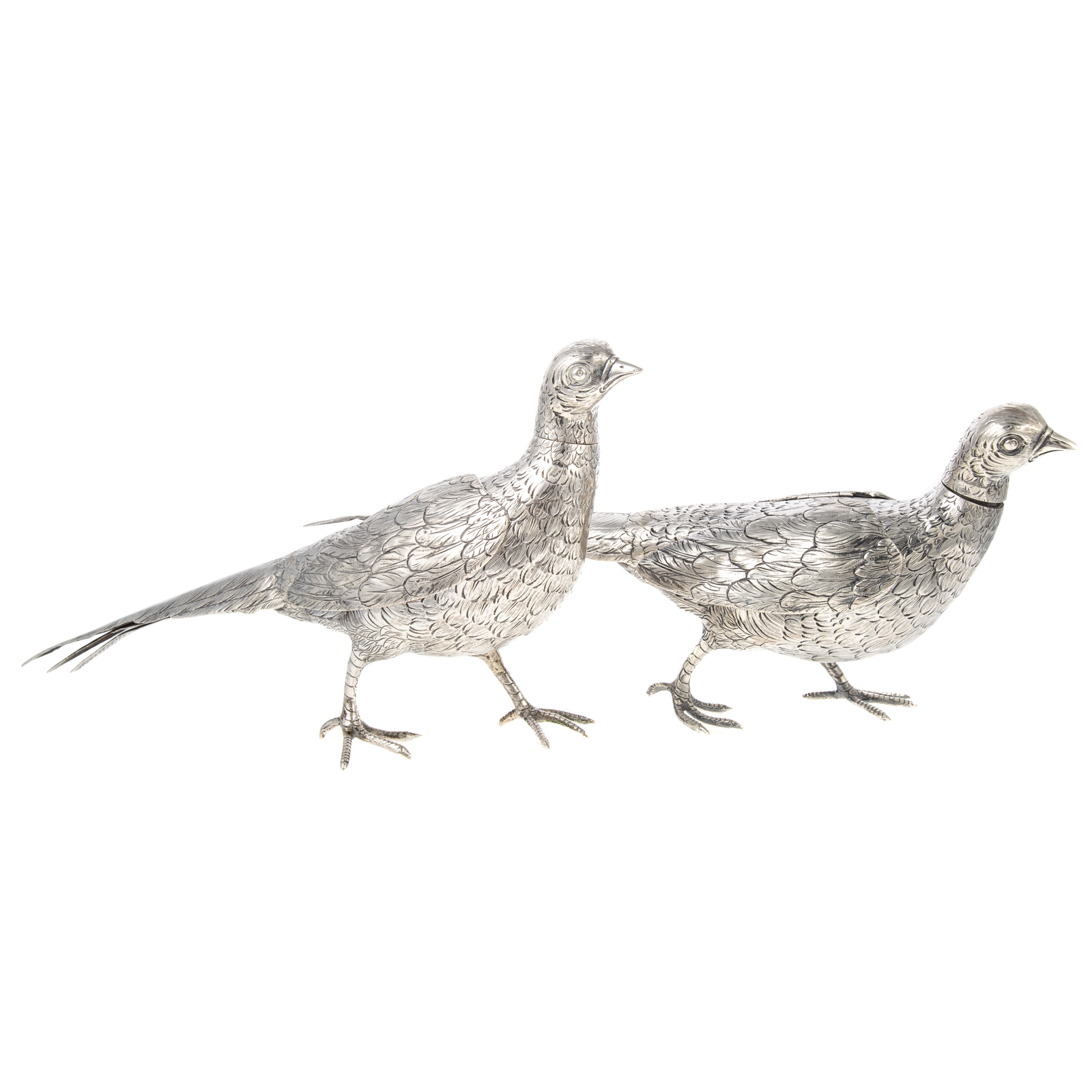 A PAIR OF FRATELLI STERLING PHEASANT 2e8fb7