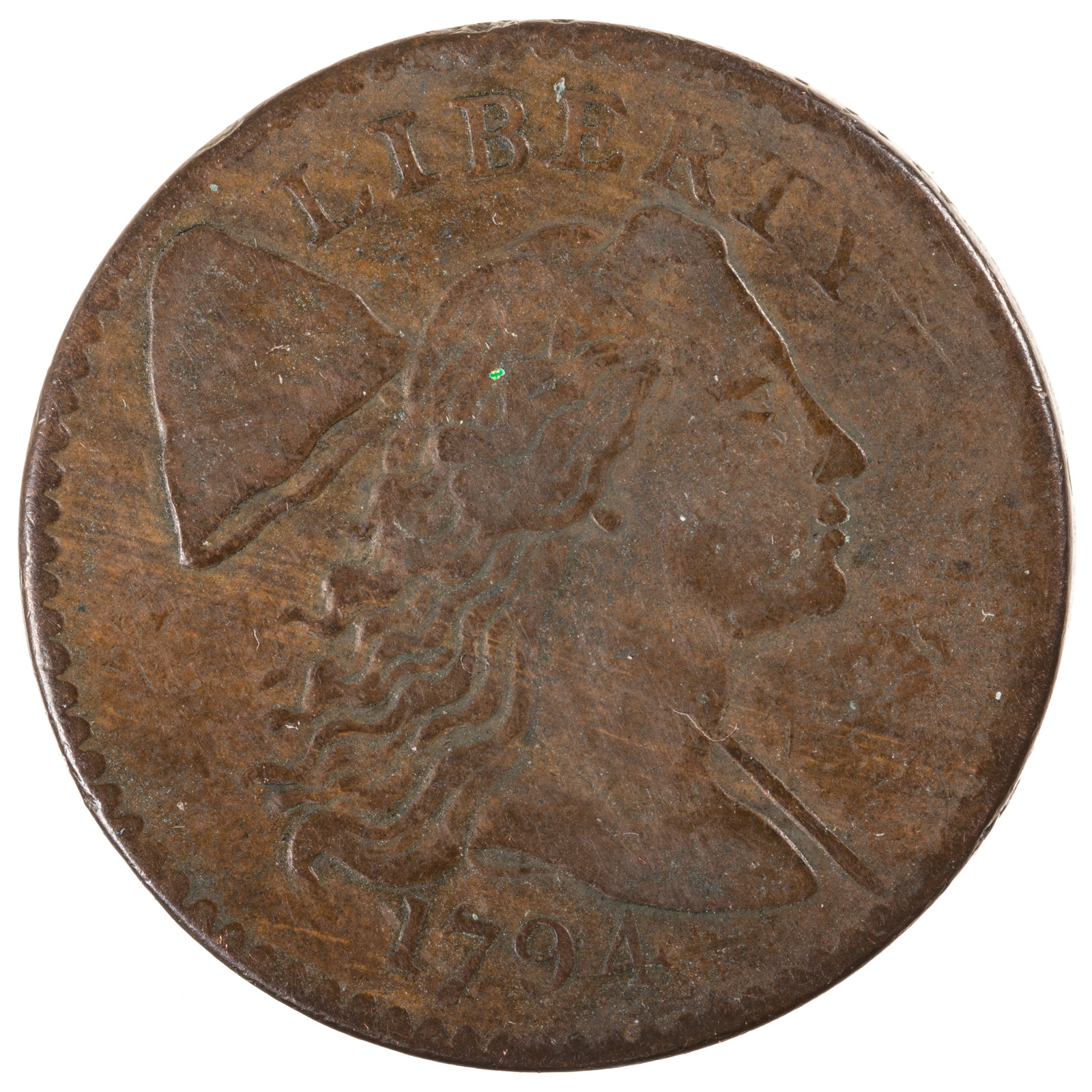 1794 FLOWING HAIR LARGE CENT S-54