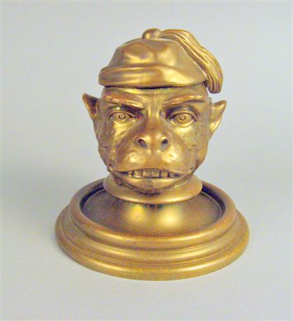 Continental bronze inkwell early 4a7fd