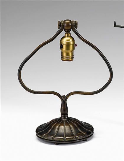 Tiffany Studios patined bronze lamp