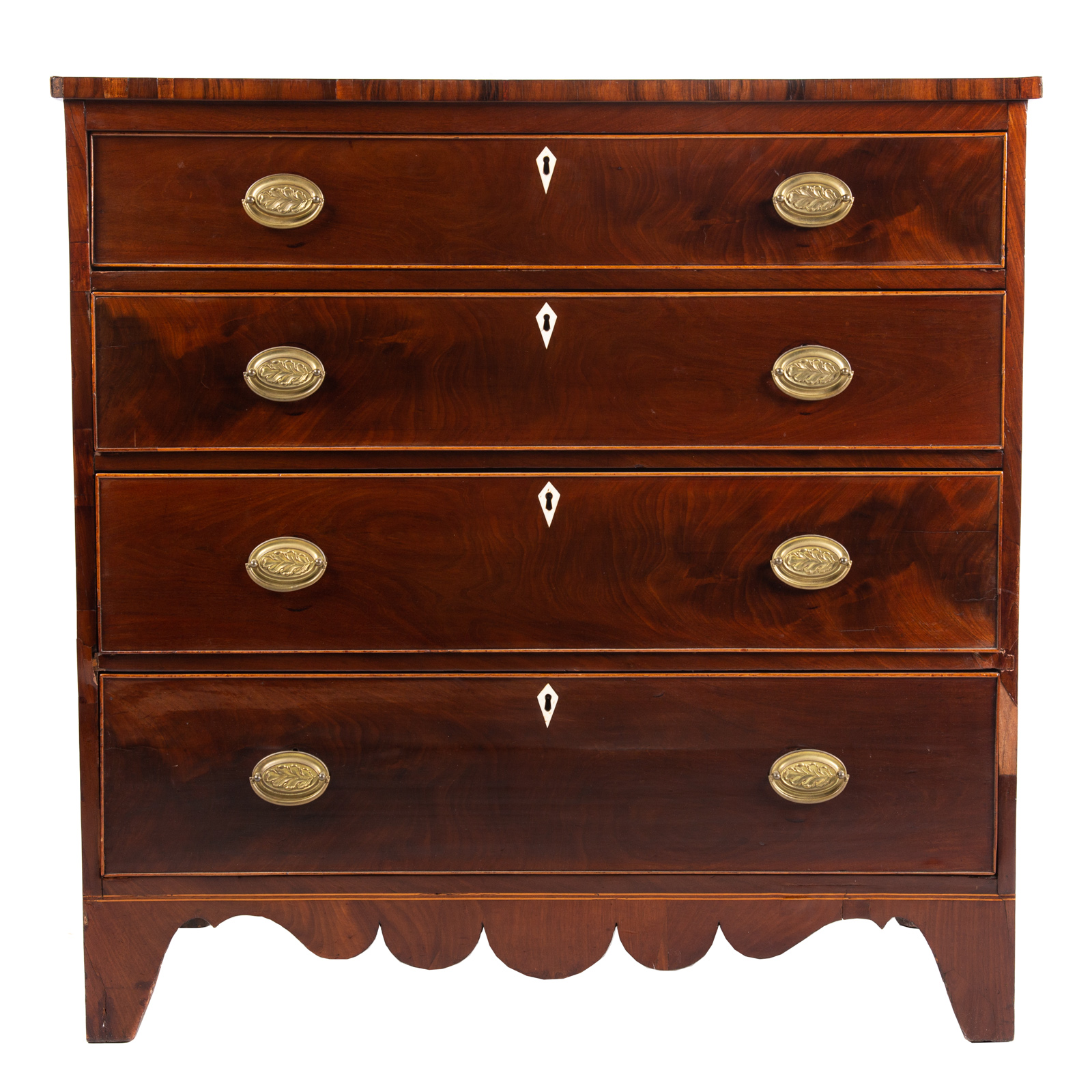 FEDERAL MAHOGANY CHEST OF DRAWERS 2e9097