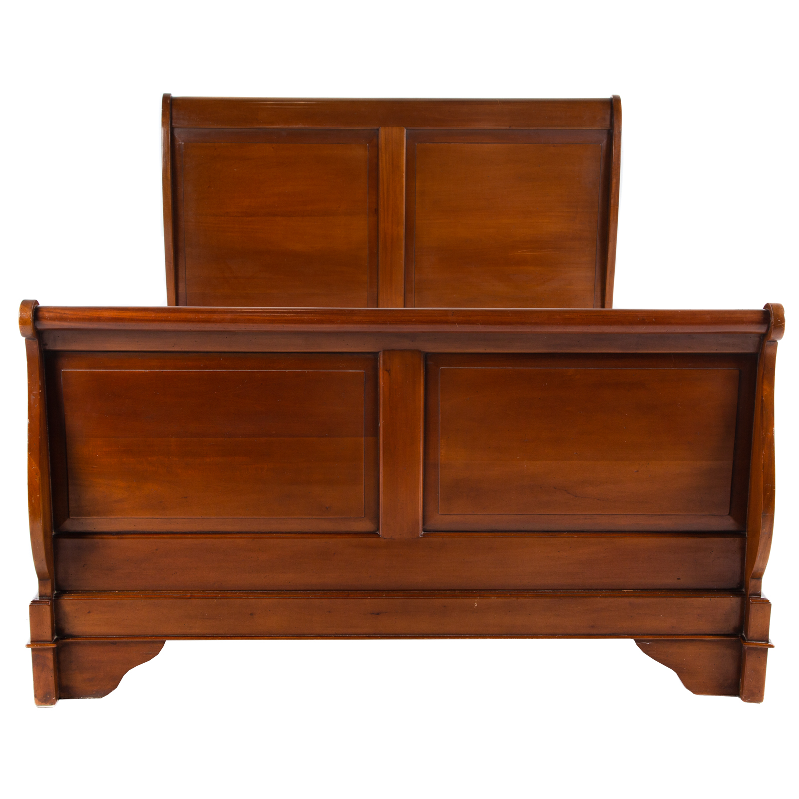 QUEEN-SIZE CHERRY SLEIGH BED 21st century;