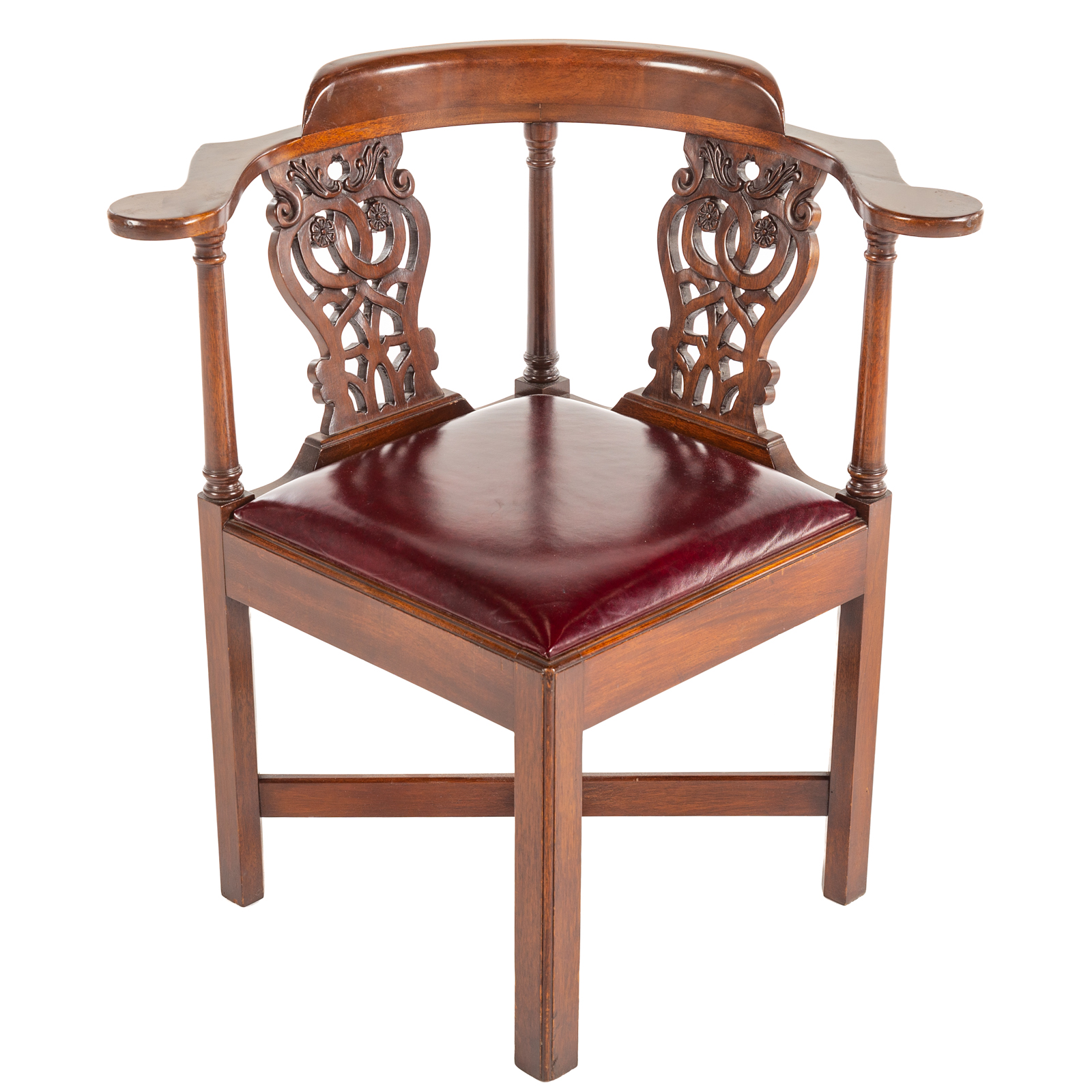 CHIPPENDALE STYLE MAHOGANY CORNER 2e90bf