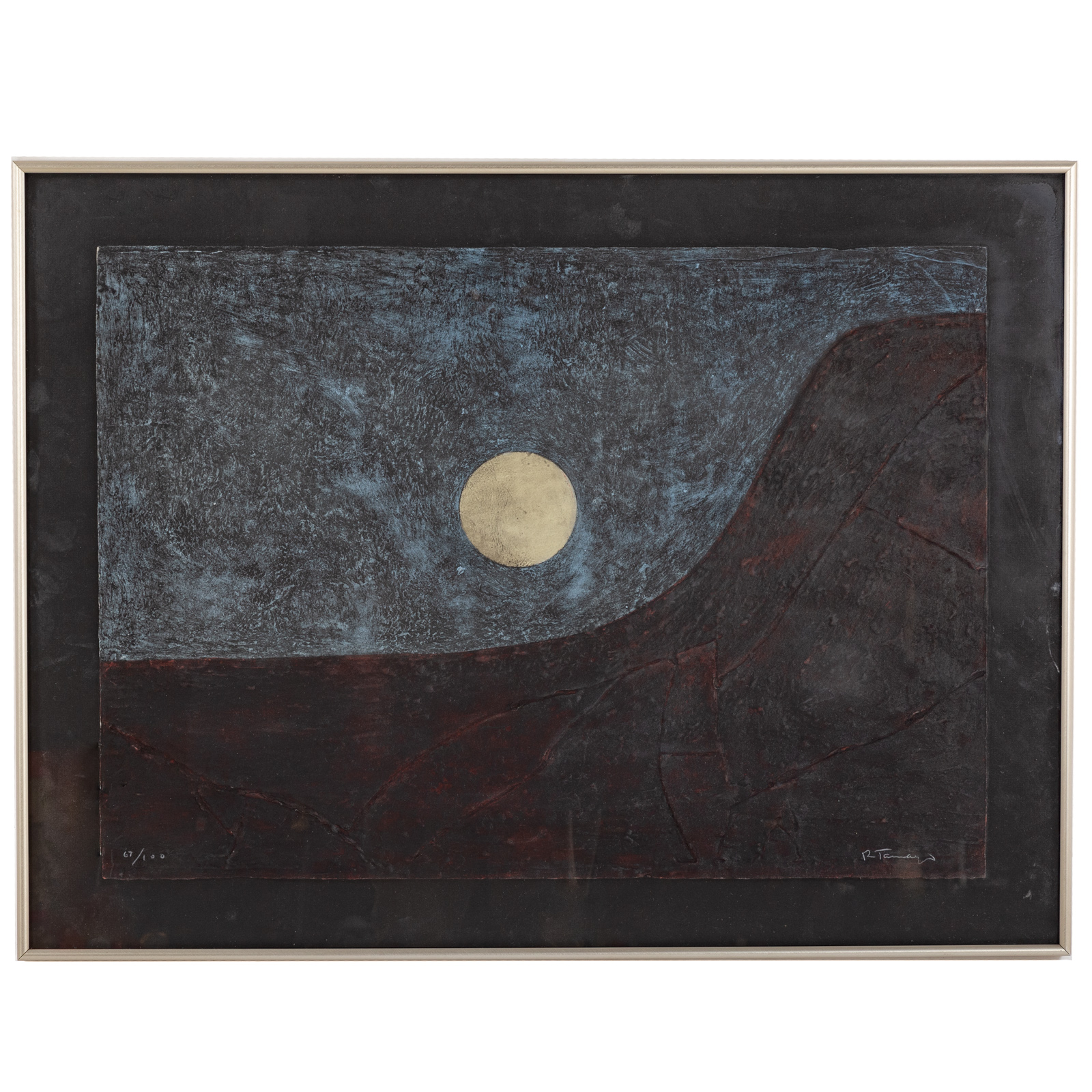 RUFINO TAMAYO. "PAISAJE CON LUNA,"