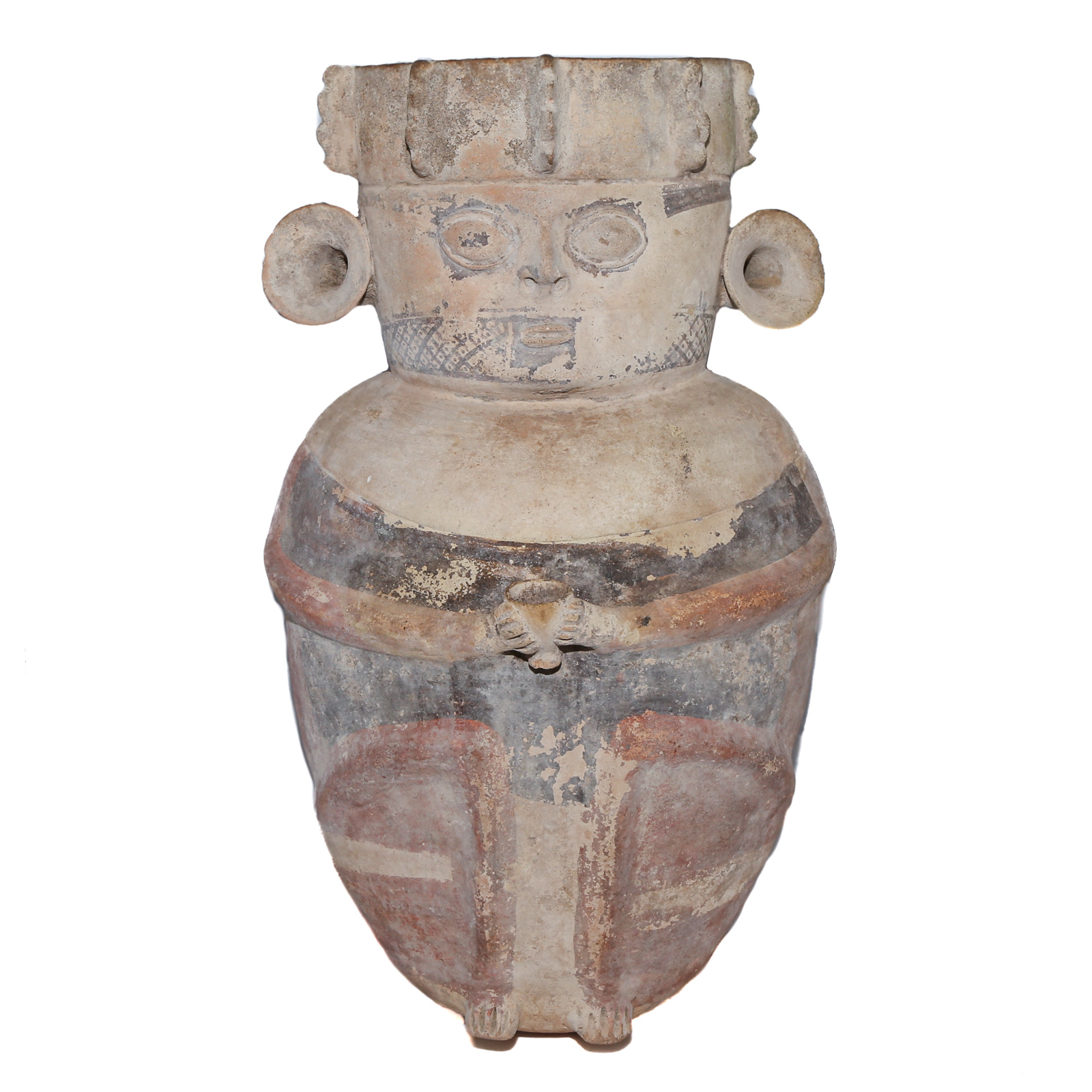 CHIMU PAINTED EARTHENWARE FIGURAL