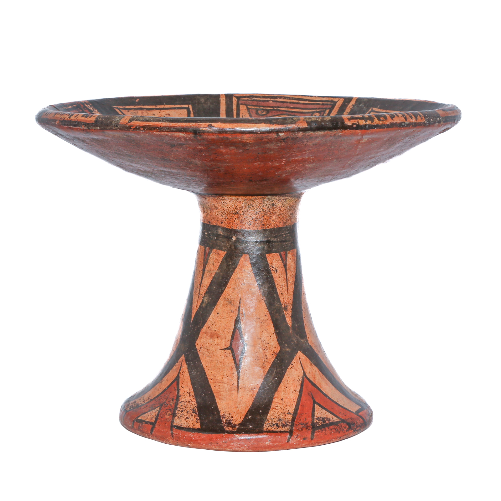 COCLE PAINTED EARTHENWARE PEDESTAL